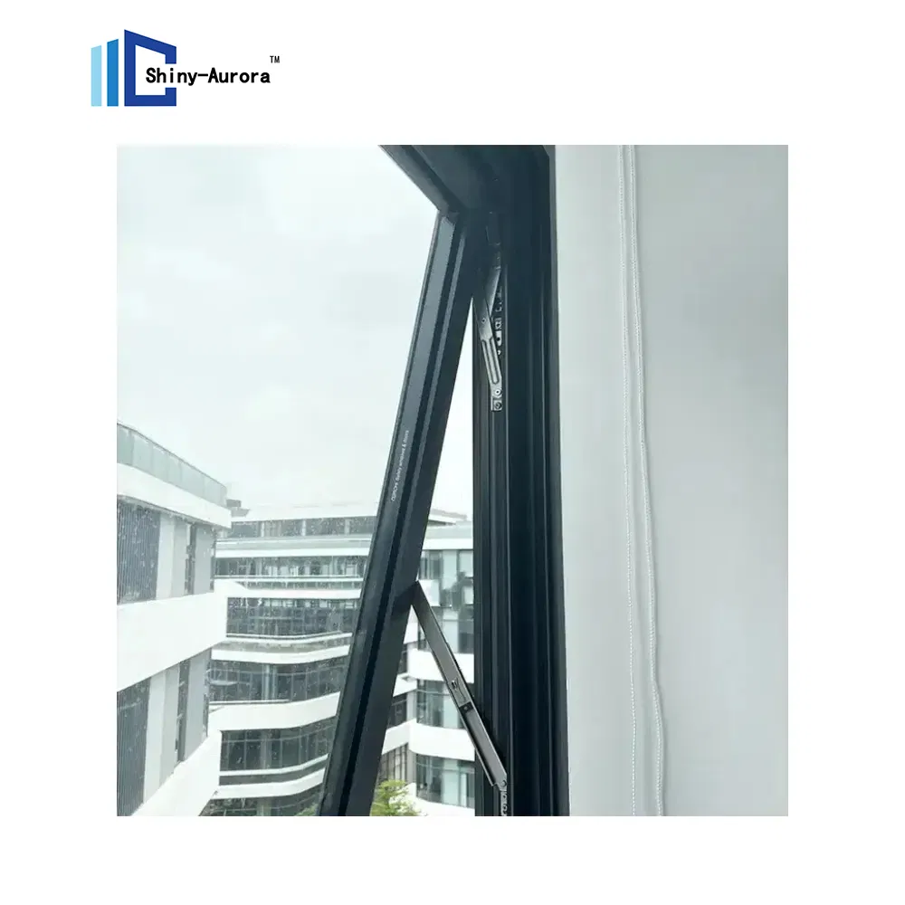 Moderno Airproof Bottom Awning Window Isolamento termico Casa Aluminio Finestre Per Balcone 1