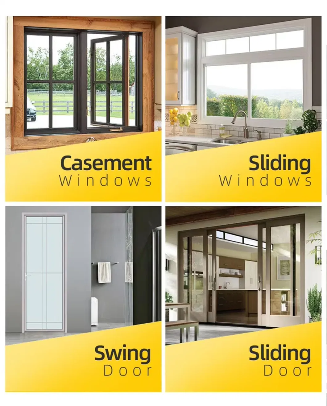 Moderno Airproof Bottom Awning Window Isolamento termico Casa Aluminio Finestre Per Balcone 8