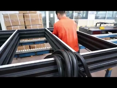 Porta scorrevole in alluminio 2 mm Cornice orizzontale di apertura Porta scorrevole in vetro