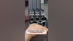 Sistema di profili in alluminio per finestre scorrevoli