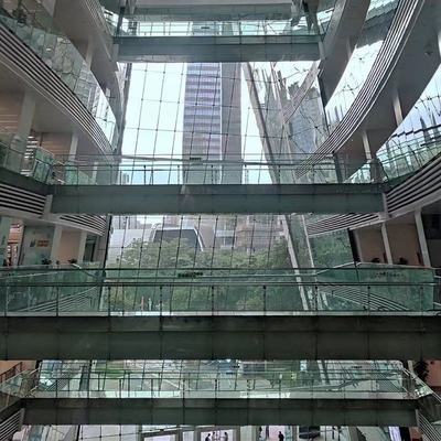 Parete cortina di vetro temperato unificato di colore personalizzato di alluminio
