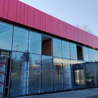 6063-T5 Muro a tenda di vetro a struttura nascosta in alluminio per edifici