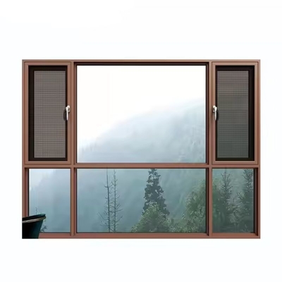 Finestre a apertura orizzontale a casella di alluminio, finestre in legno composito
