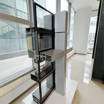 Ventilazione Muro di tenda a doppio strato Customized Low E Glass Unit Muro di tenda