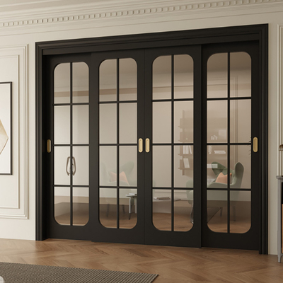 Porte scorrevoli in alluminio rivestite in polvere con doppio vetro per il funzionamento delle porte scorrevoli 100 / 120
