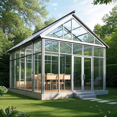 10x12 piedi Camera solare Protezione UV Cornice in alluminio SunRoom Isolamento doppio vetro