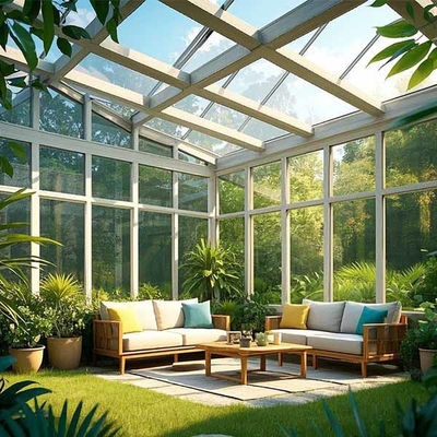 Confortevole camera da sole personalizzata, in lega di alluminio Sunshine Sunroom