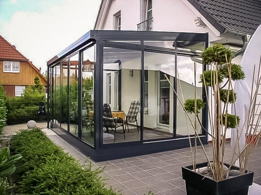 Finitura bianca in alluminio Customization Sun Room Con Corner Code Connection